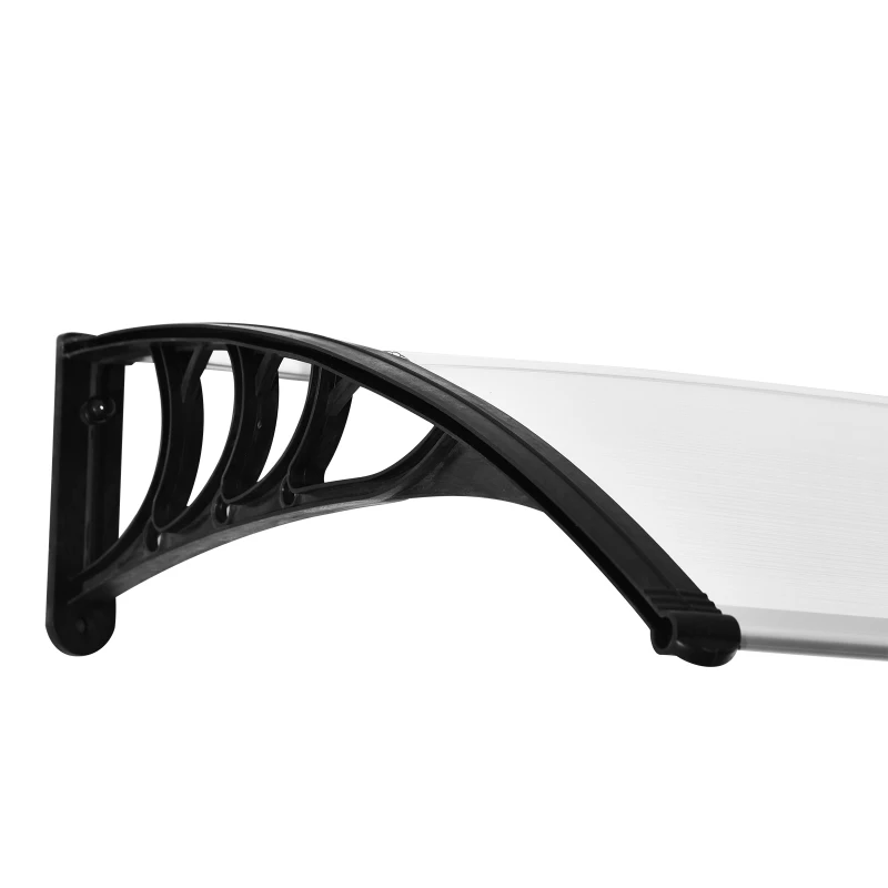 Best 75 x 195 cm Curved Door Window Awning Canopy, Polycarbonate Cover Front Door Outdoor Patio, UV Rain Snow Protection Shelter, Clear - Image 8