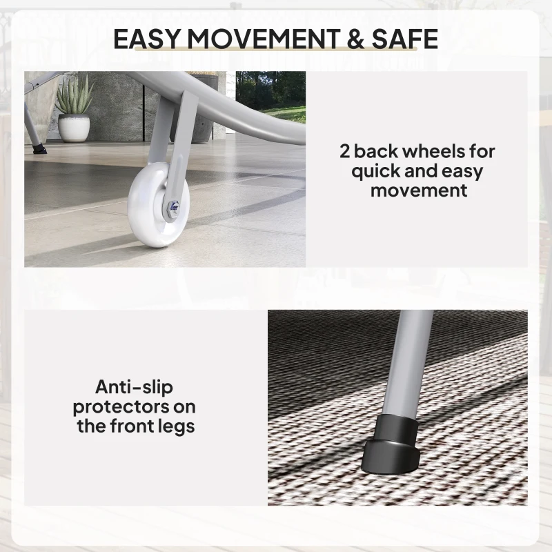 Best Double Outdoor Bed, with Canopy - Light Grey - Image 7