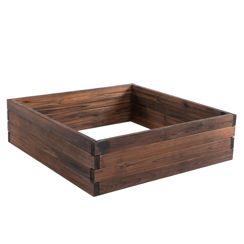 Best 128L Wooden Raised Beds for Garden Planter Grow Containers For Outdoor Patio Plant Flower Vegetable 80L x 80W x 22.5H cm - Image 8