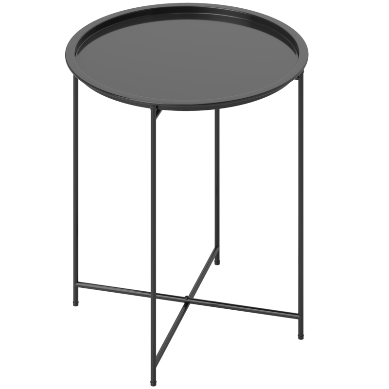 Best Steel Removable Tray Top Garden Table - Black - Image 11