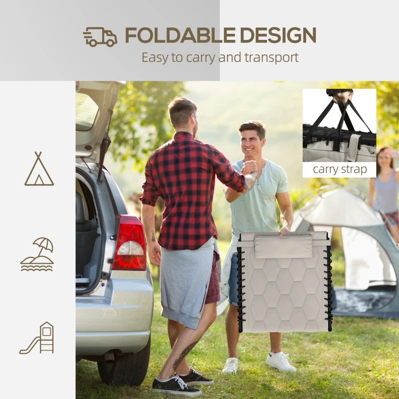 Best Set of Two Sun Loungers, with Five-Position Reclining Backs - Khaki - Image 7