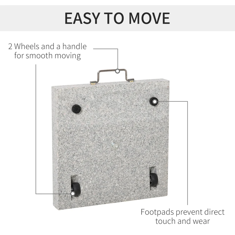 Best 25kg Garden Umbrella Base Durable Parasol Holder Patio Furniture Outdoor Sunshade Marble Stand - Image 5