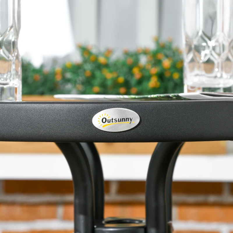 Best 3 Pieces Rattan Bistro Set - Black - Image 8