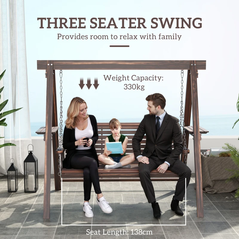 Best Three-Seater Wooden Swing Bench - Image 4