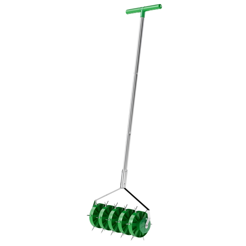 Best Rolling Lawn Aerator, Manual Grass Spike Roller, Heavy Duty Garden Aerator with 3 Piece Detachable Handle and T-bar Grip, Outdoor Garden Lawn Tool, Dark Green - Image 11