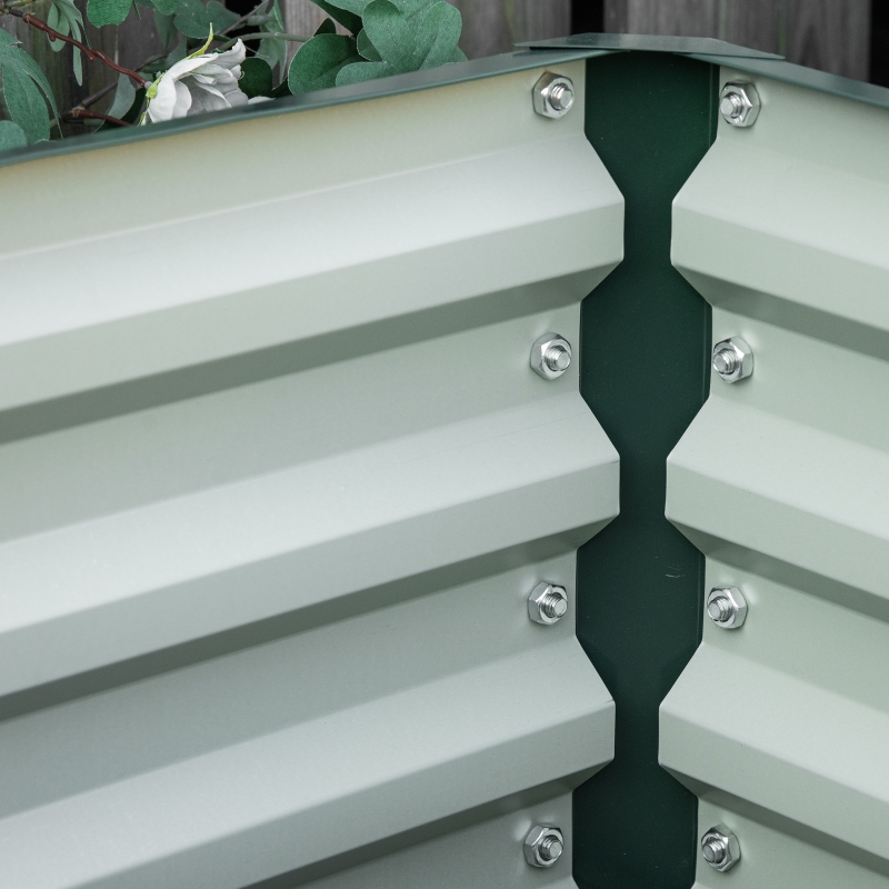 Best Set of Two 60 x 60cm Steel Planter Boxes - Green - Image 9