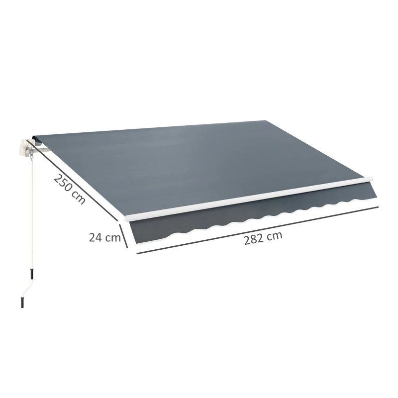 Best Awning Replacement Canopy, Water Resistant UPF 50+ Sun Shade Cover for 3 x 2.5 m Garden Awning (Fabric Only), Grey - Image 3