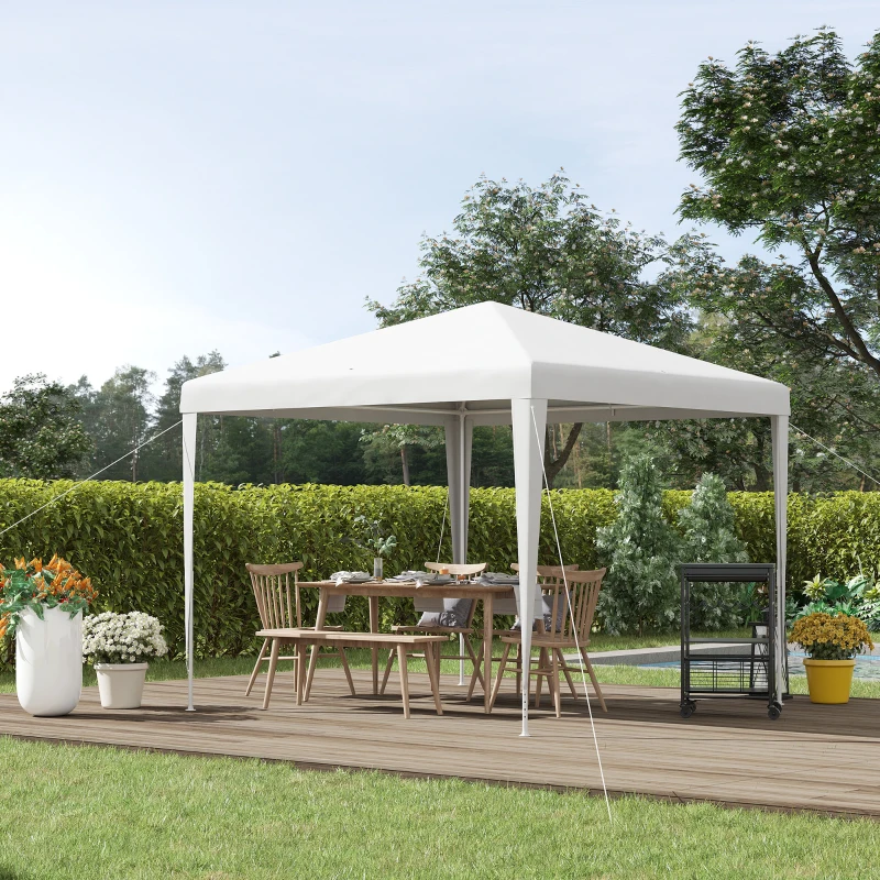 Best 2.7m x 2.7m Garden Gazebo Marquee Party Tent Wedding Canopy Outdoor(White) - Image 2
