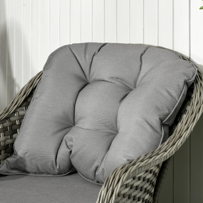 Best Four-Piece Rattan Sofa Set, with Glass-Top Table - Mixed Grey - Image 8