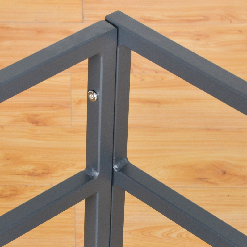 Best 5 Piece Garden Aluminium Conversation Sofa Set Patio Furniture Set Outdoor 2 Sofas 2 Footstools End Table with Cushions - Image 9