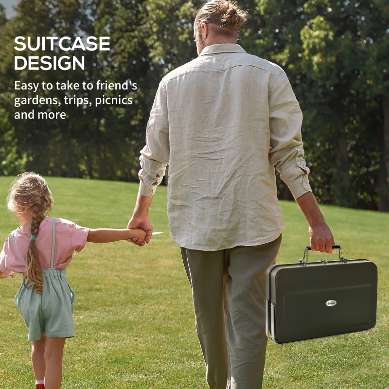 Best Metal Suitable-Style Portable BBQ Grill - Black - Image 4