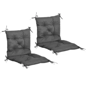 Best Set of Two Outdoor Seat Cushions - Dark Grey