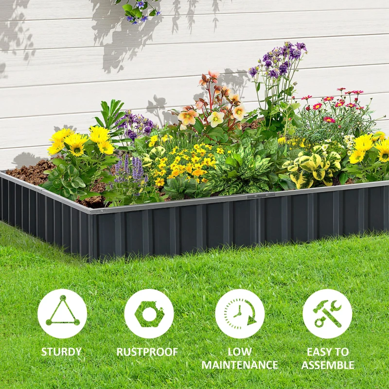 Best 645L Metal Raised Garden Bed, DIY Large Steel Planter Box, No Bottom w/ A Pairs of Glove for Backyard, Patio to Grow Vegetables, Herbs, and Flowers, 258cmx90cm - Image 7