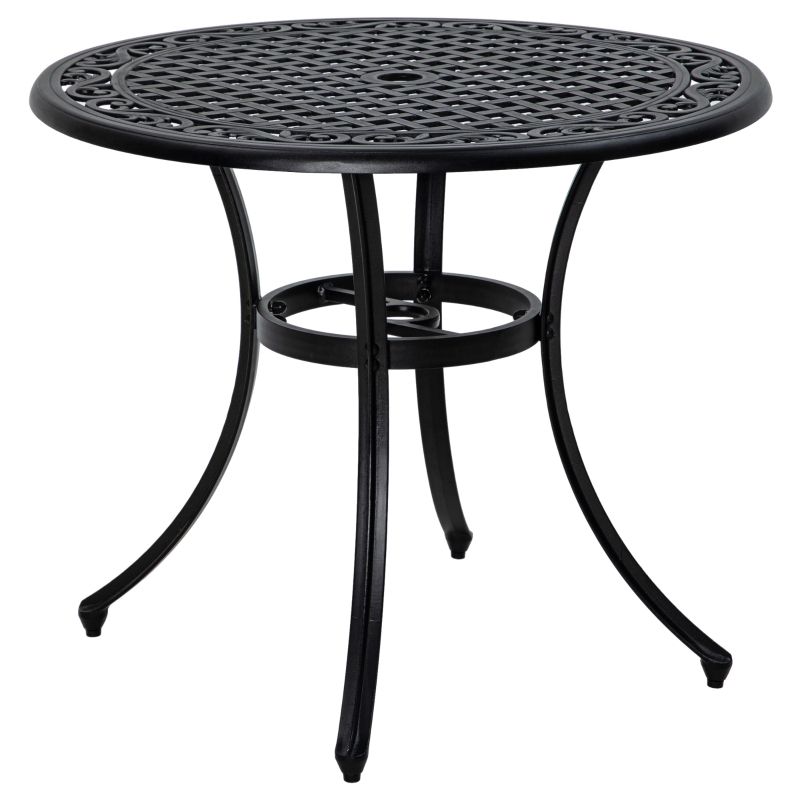 Best Φ90cm Four-Seated Round Aluminium Garden Table, with Parasol Hole - Image 11