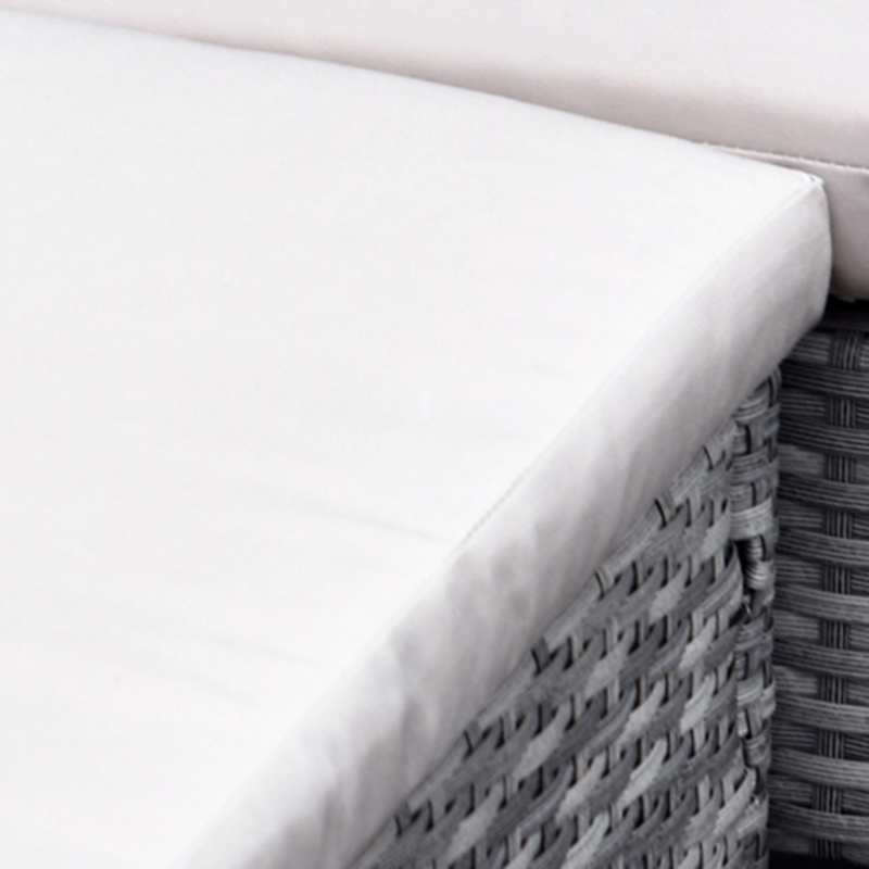 Best 6-Seater Rattan Dining Set Sofa Table Footstool Outdoor w/ Cushion Garden Furniture - Image 10