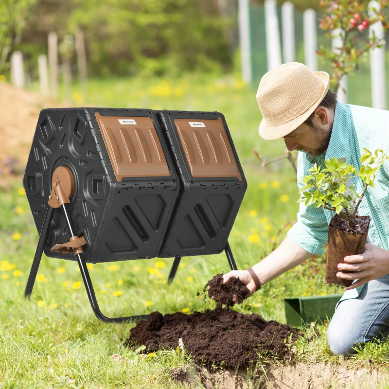 Best 130L Double Chamber Composter - Black - Image 2