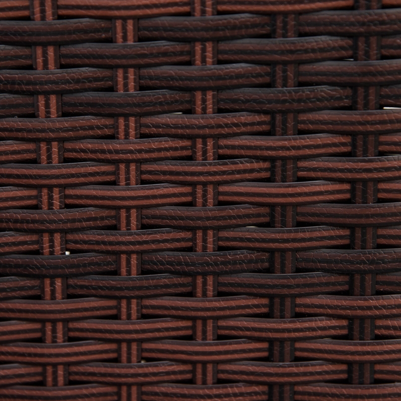 Best 2-Seater 2-in-1 Rattan Convertible Sofa Daybed Brown - Image 11