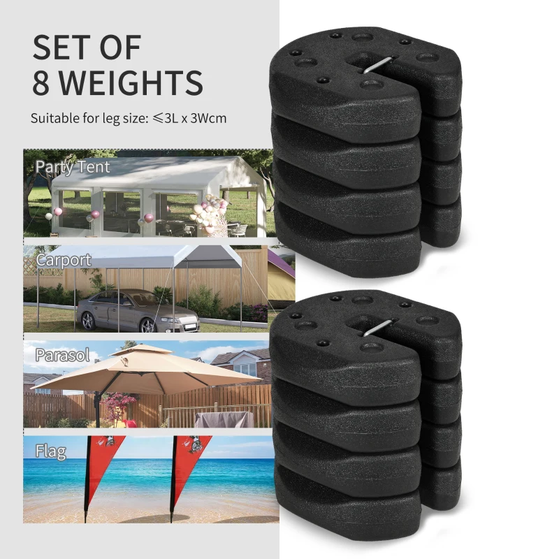 Best Gazebo Weights Set of 16, 48KG Weights for Gazebo Legs with Reinforce Pins and Carry Belt, for Gazebos Shelters Marquees Tents - Image 4