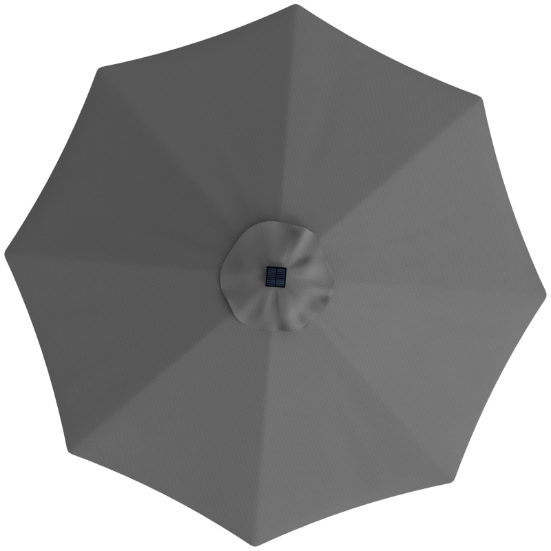 Best 3 m Replacement Parasol Canopy with Top Vent, UPF 50+ Garden Parasol Replacement Canopy, 8 Rib Parasol Cover Replacement Fits Various Frames, Grey - Image 11