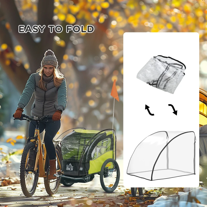 Best Baby Bike Trailer Cover, Anti Dust Rain Snow, Cold Wind, 76 x 61 x 61 cm - Image 5