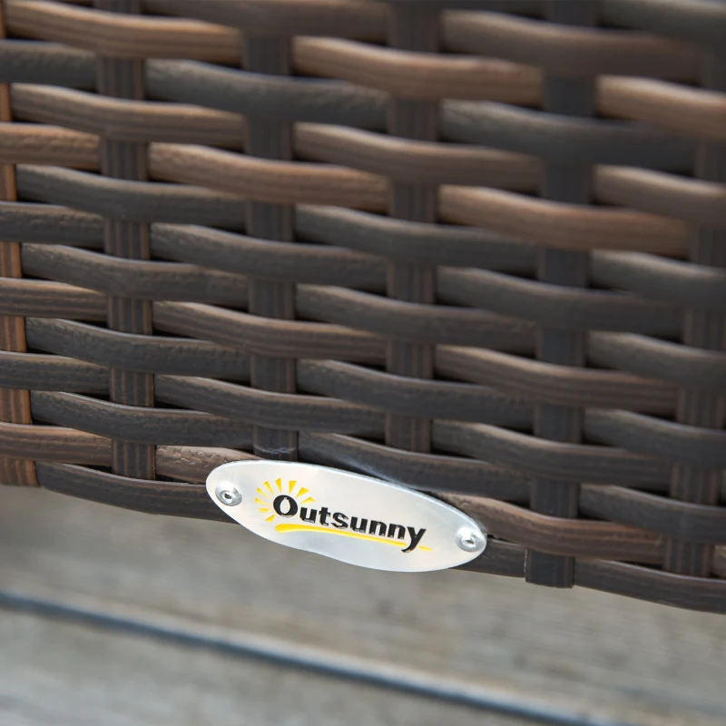 Best 3 Pcs Rattan Nesting Tables Set-Brown - Image 7