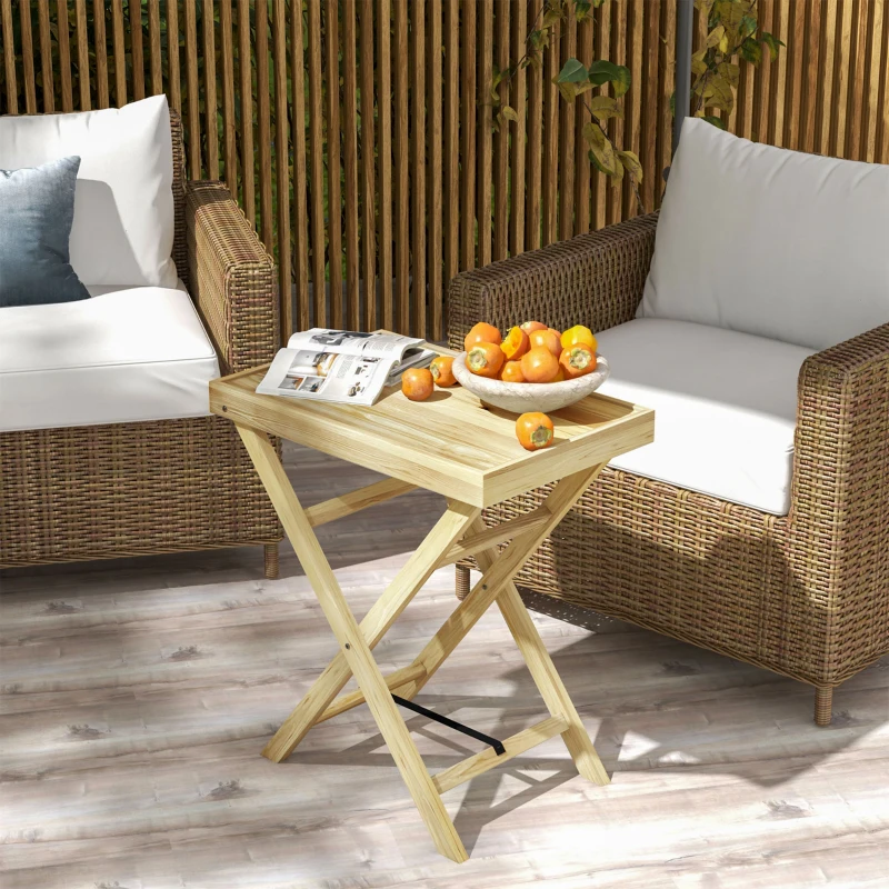 Best 44 x 68cm Wooden Garden Table - Image 7