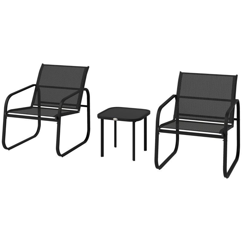 Best Three-Piece Garden Seating Set - Black - Image 11