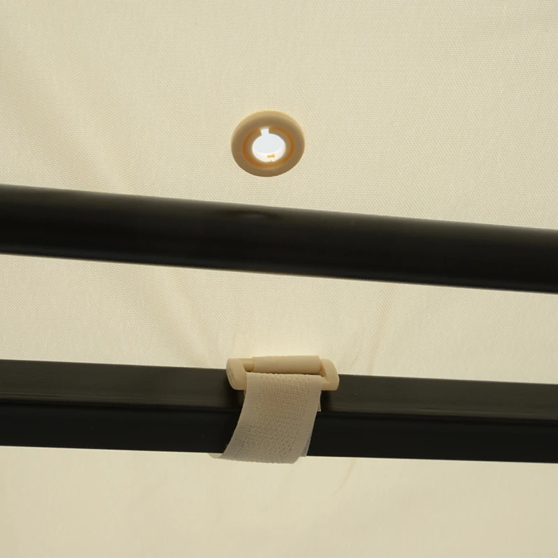 Best 3 x 2.5m Patio Metal Gazebo Door Window Awning Wall Mount Canopy Outdoor Sunshade with Extended Shelter Cream White - Image 8