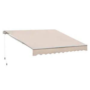 Best Manual Retractable Awning, 3x2.5 m-Ivory White