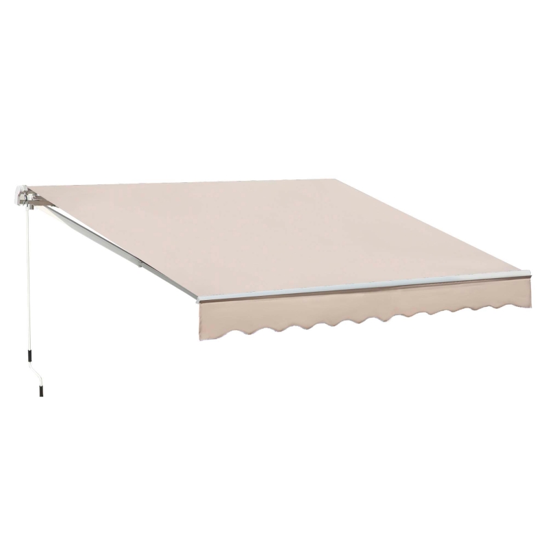 Best Manual Retractable Awning, 3x2.5 m-Ivory White