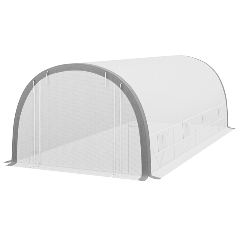Best 6 x 3(m) Polytunnel Greenhouse with Upgraded Structure, Mesh Door and Windows, 15 Plant Labels, White - Image 11