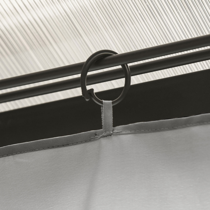 Best Replacement Gazebo Curtains, 4-Panel Gazebo Side Panels Only, for 3 x 3 (M) Gazebos or Pergolas, Hooks/C-Rings Included, Light Grey - Image 9
