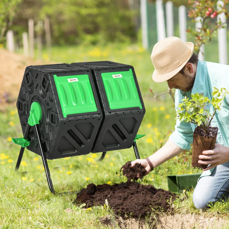 Best 130L Double Chamber Composter - Black - Image 2