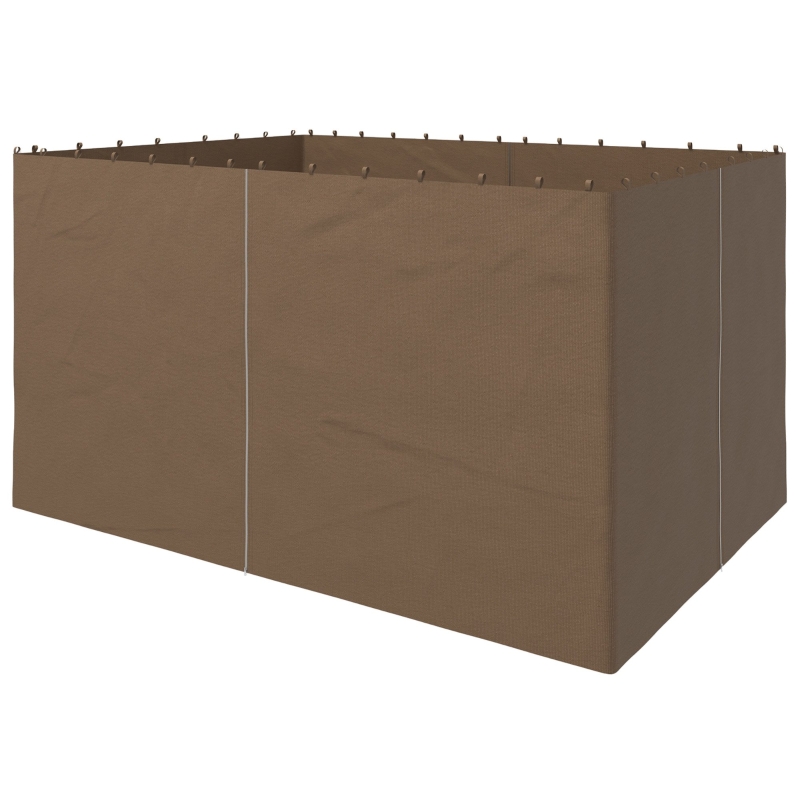 Best Set of Four 3 x 4m Gazebo Replacement Walls - Dark Brown - Image 11
