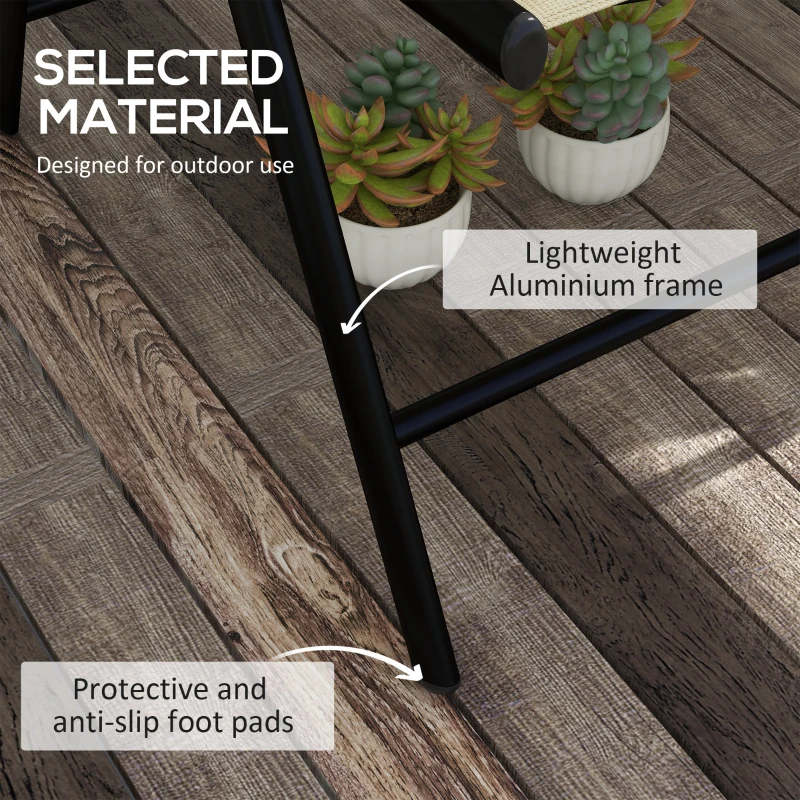 Best Set of Two Padded Garden Chairs - Khaki - Image 5