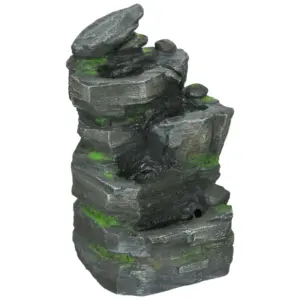 Best Garden Water Feature with LED Lights - Dark Grey