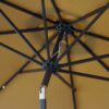 Best 2.7m Patio Garden Umbrella Outdoor Parasol with Tilt Crank and 24 LEDs Lights (Brown) - Image 9