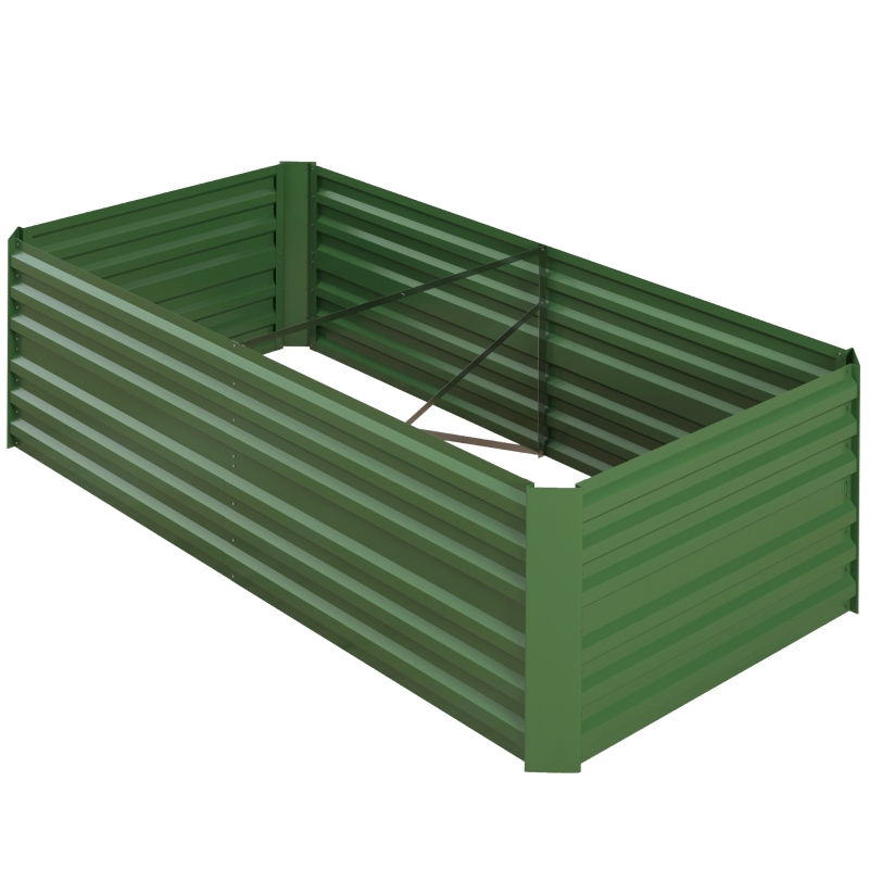 Best Raised Beds for Garden, Galvanised Steel Outdoor Planters with Multi-reinforced Rods, 180 x 90 x 59 cm, Green - Image 11