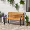 Best Garden Bench, 122Lx60Wx80H cm-Steel/Wood - Image 12