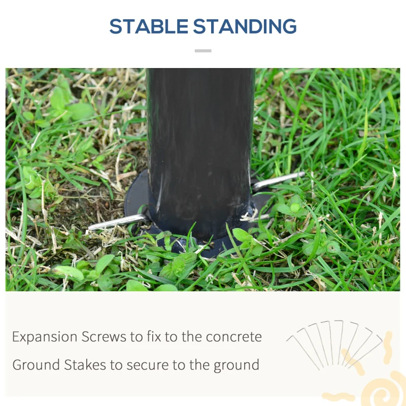 Best 3 x 3 (m) Outdoor Polycarbonate Gazebo, Double Roof Hard Top Gazebo with Galvanised Steel Frame, Nettings & Curtains for Garden, Lawn, Patio and Deck, Khaki - Image 7