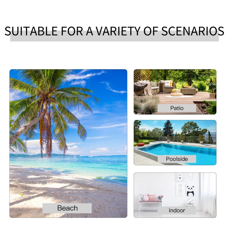 Best 3 Pieces Lounge Chair Set Metal Frame Garden Outdoor Recliner Sunbathing Chair with Table, Light Grey - Image 7