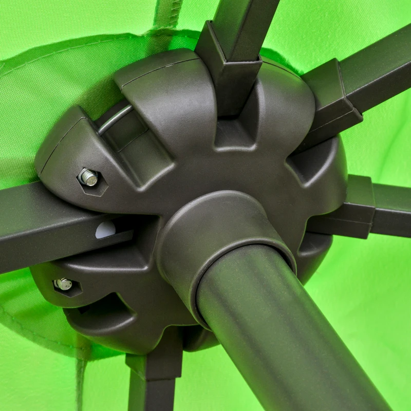 Best 4.6M Sun Umbrella Canopy Double-sided Crank Sun Shade w/ Cross Base Green - Image 8