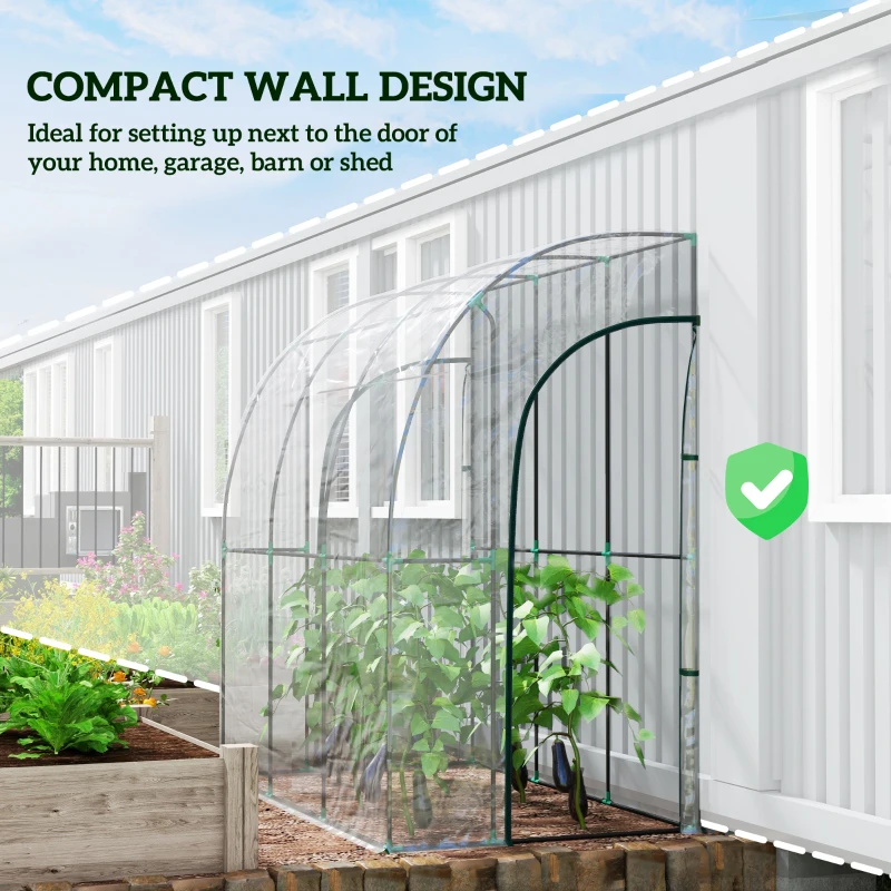 Best 214cm x 118cm Walk-In Lean To Greenhouse, with Accessories - Image 5