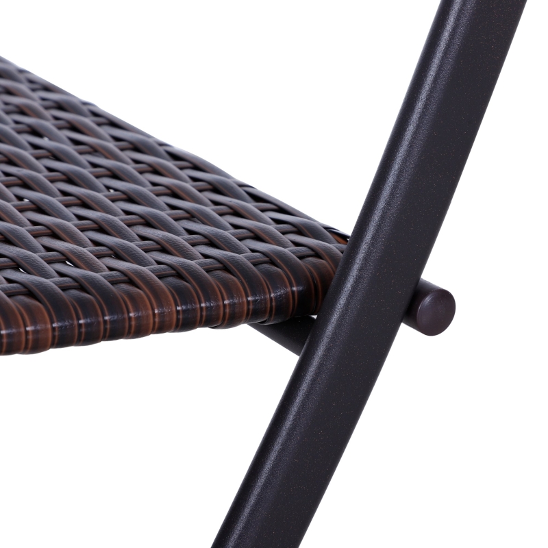 Best 2-Seater Rattan Bistro Set: 1 x table, 2 x chairs-Brown - Image 10