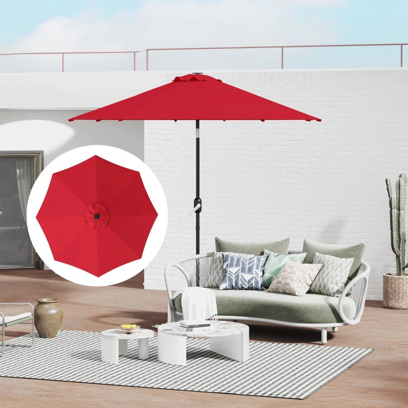 Best 3 m Replacement Parasol Canopy with Top Vent, UPF 50+ Garden Parasol Replacement Canopy, 8 Rib Parasol Cover Replacement Fits Various Frames, Red - Image 8