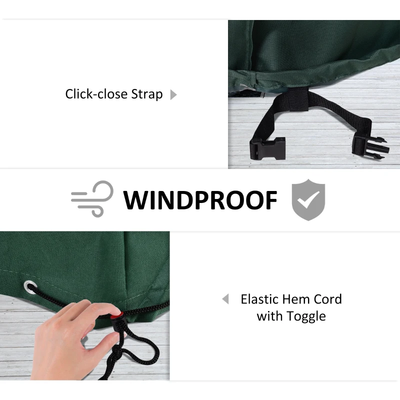 Best Large Patio Garden Furniture Set Cover 600D Oxford Square Waterproof, 230 x 230 x 70 cm, Green - Image 5