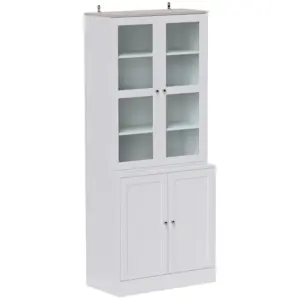 Best Double Storage Display Cabinet - White