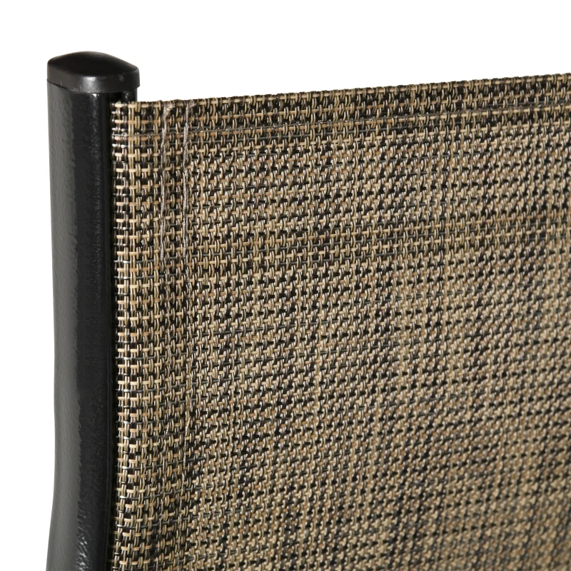 Best Set of Four Stackable Mesh Seat Chairs - Mixed Brown - Image 8