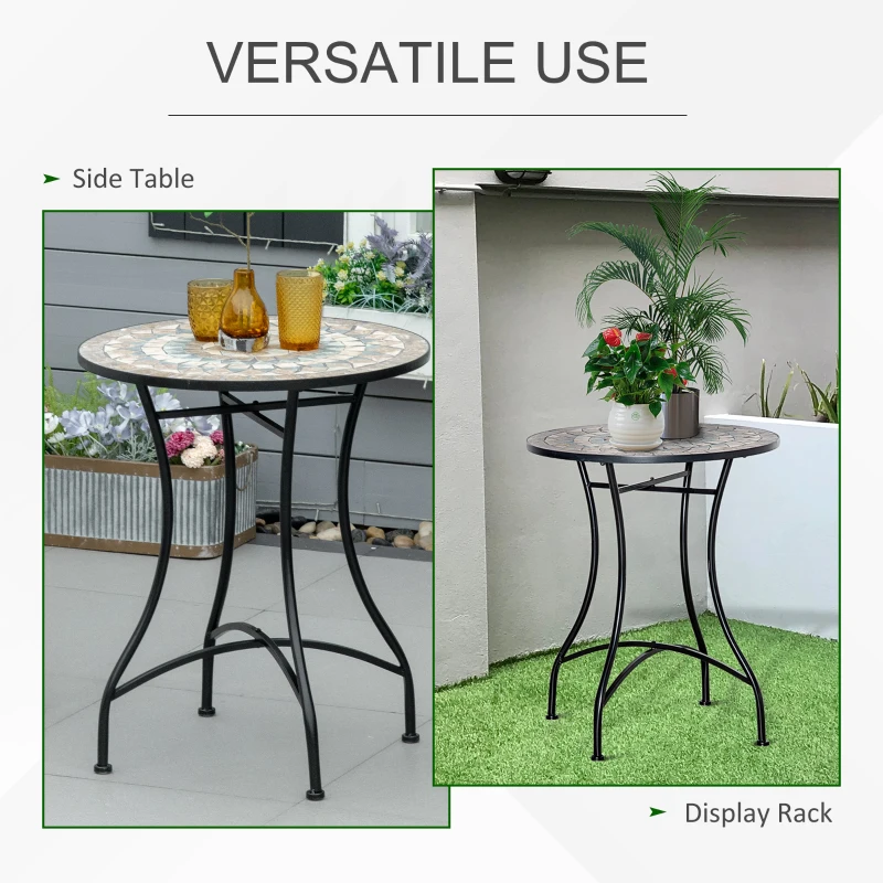 Best Φ60cm Mosaic Outdoor Patio Table - Green - Image 5