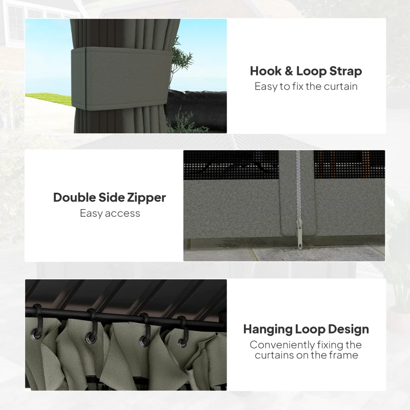 Best 3.6 x 3(m) Aluminium Frame Hardtop Gazebo, with Accessories - Image 6